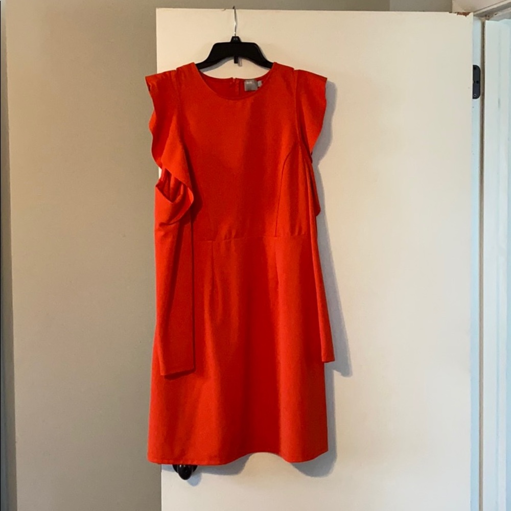 Red shoulder cut out ASOS dress